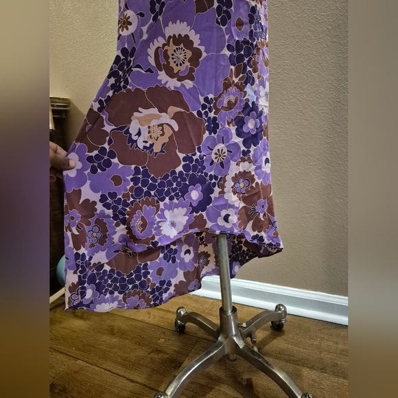 Express Purple and Brown Floral Dress - Picture 6 of 7